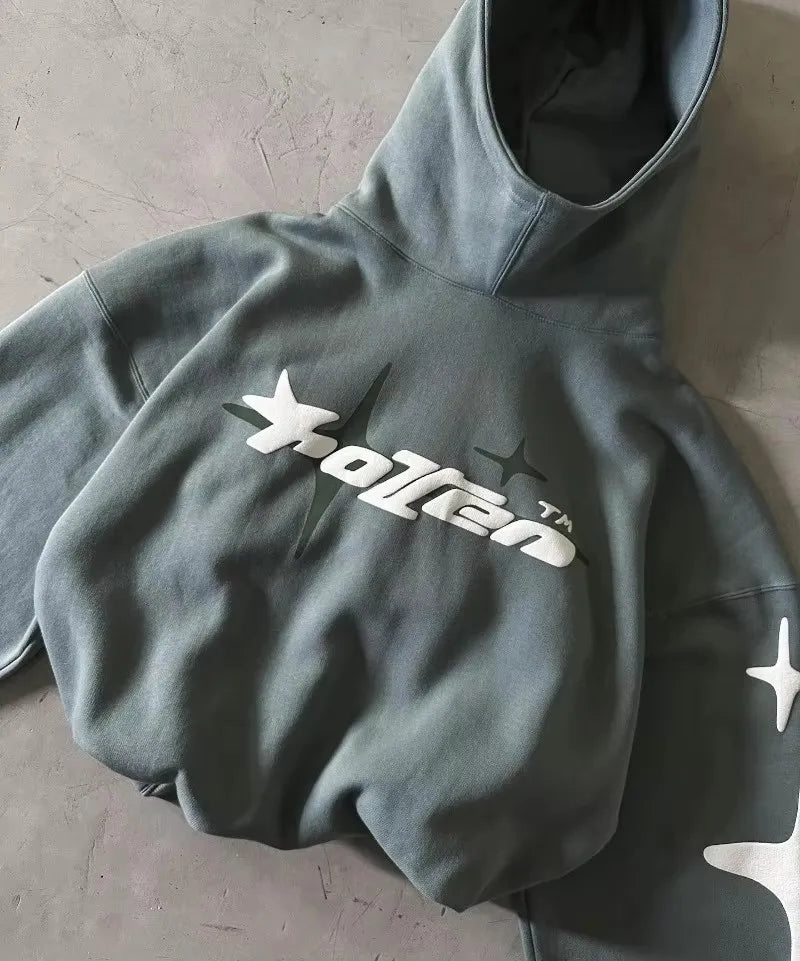 Fall/Winter 2024 New Street Style Hip Hop Y2k Millennial Style Letter Pattern Printed Hoodie Top For Men And Women