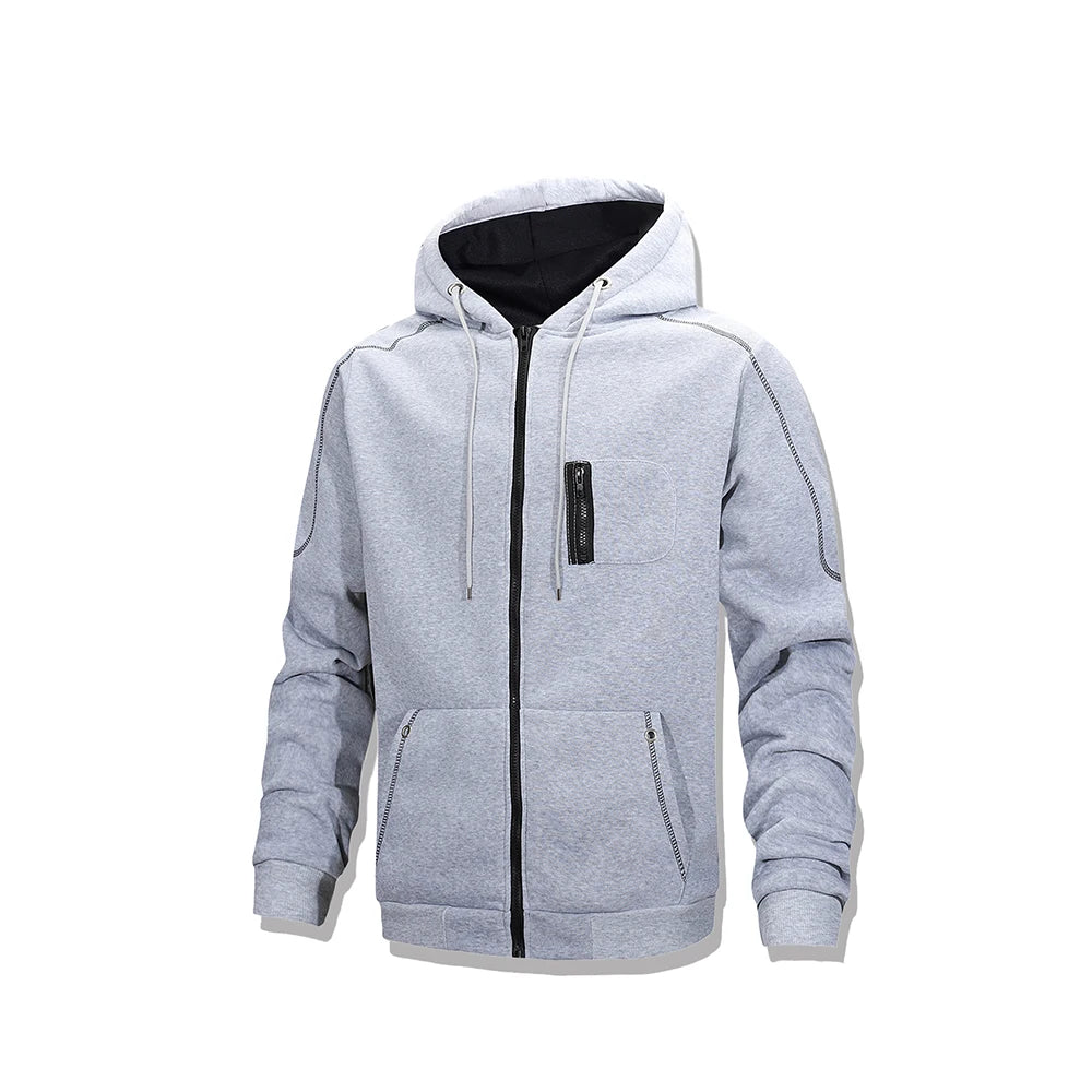 Men's Hooded Jacket Spring and Autumn Outdoor Sports Jacket Windproof Zip-up Sweatshirt High Quality Casual Sports Jacket