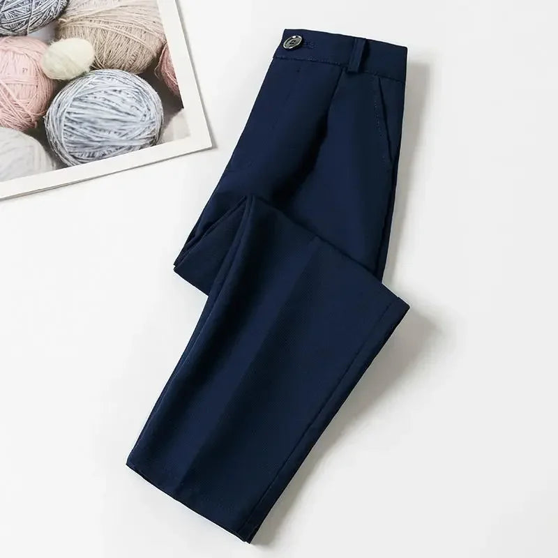 Kids Boys Suit Pants Piano Performance Clothes 2024 New Arrival Children Black Navy Pants Teenage Boys School Plaid Trousers