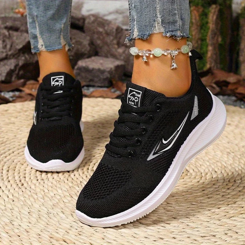 Spring New Women's Sports Shoes Fashionable Breathable Lightweight Non-slip Wear-resistant Casual Sports Shoes Flat Shoes Autmun