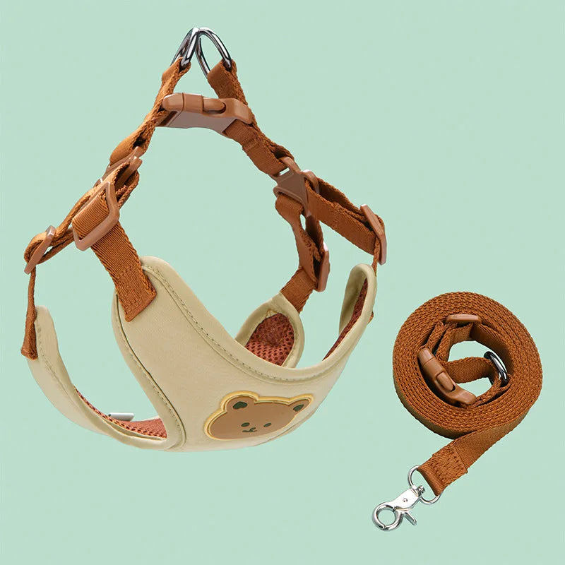 Pet Dog Harness Leash Set Small Medium Dog Cat Vest Breathable Puppy Chest Strap French Bulldog Chihuahua Harness Pet Supplies