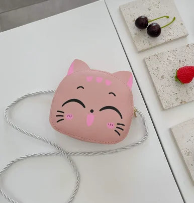 New Cartoon Kids Bag Fashion Cute Cat Crossbody Bag Coin Wallet Lovely Hand Bags For Boys And Girls Mini Shoulder Bags Kids Gift