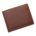 Men's Slim Wallet Short Horizontal Design Multiple Card Slots Large Capacity Soft Leather Business Money Clip