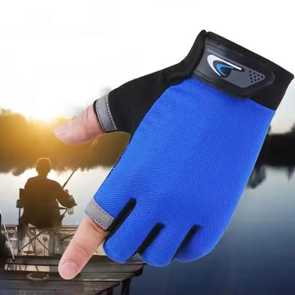 UV Protection Fishing Gloves for Women Men Breathable Half Finger Gloves for Outdoor Rowing Kayaking Hiking Paddling Sailing
