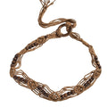 Bohemian Woven Belt for Women with Wooden Buckle Handcrafted Adjustable Long belts Skirt Accessory Stylish Casual Use