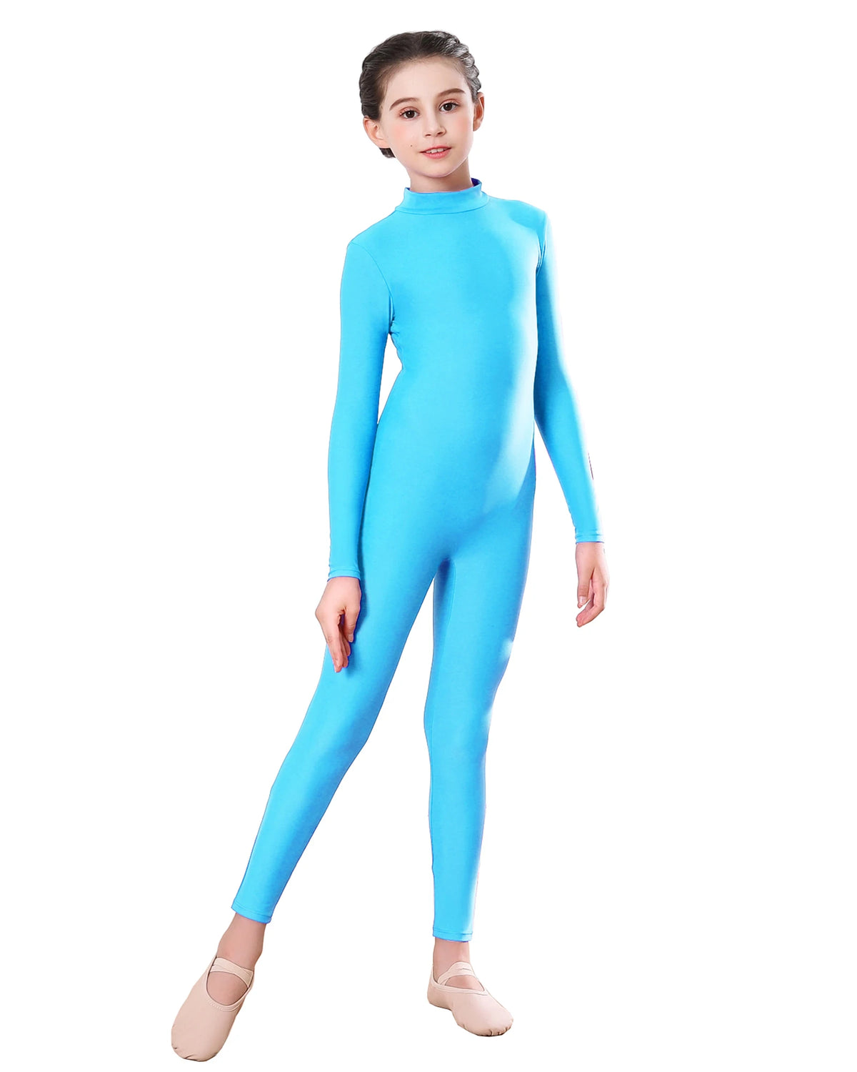 Kids Ballet Skate Dance Wear Girls Gymnastics Bodysuit  Long Sleeve Bodysuit Children Jumpsuit Wear Training Performance Wear