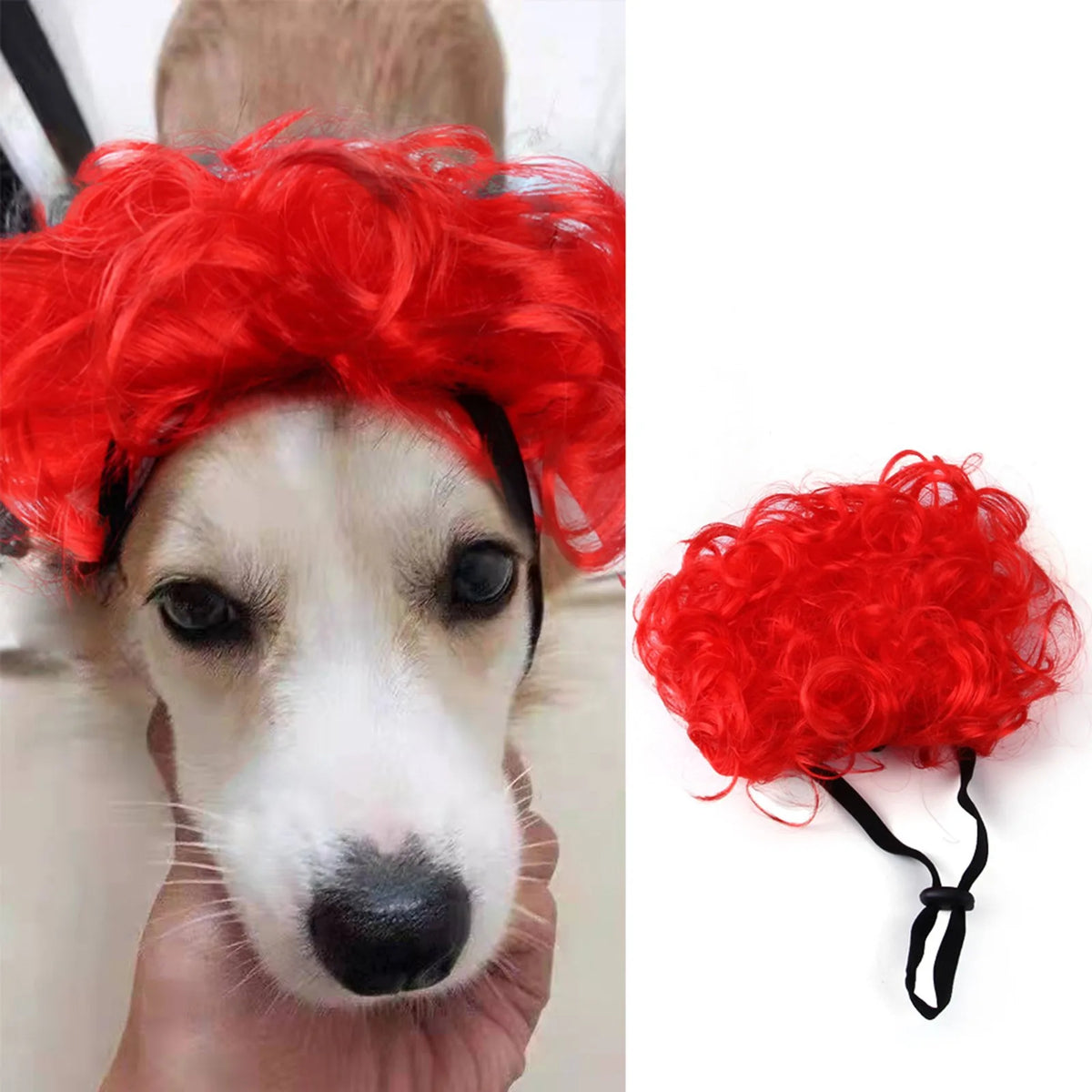 Pet Wigs Cosplay Props Funny Dogs Cats Dress Up Hair Hat Costumes Headdress Accessories For Halloowen Christmas Supplies