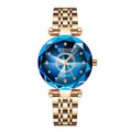 Quartz Watches For Women's 2023 Luxury Fashion Popular Ocean Heart Star Sky Diamond Face Steel Band Waterproof Wristwatch