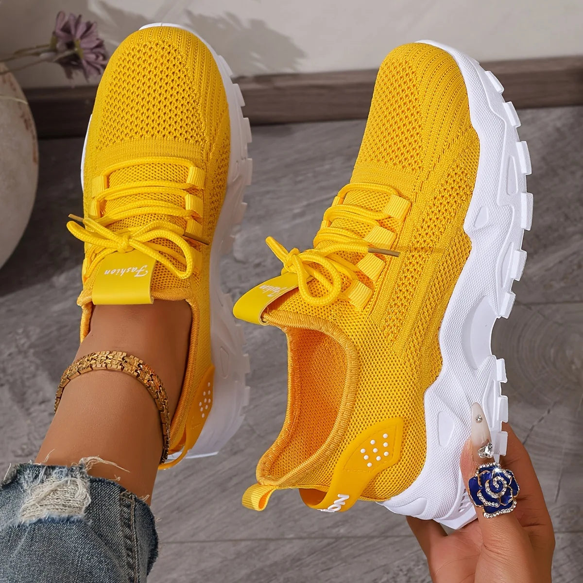 Women's shoes, women's sports shoes 2026 Women's shoes Breathable single-mesh dad shoes Women's casual and versatile sports shoe