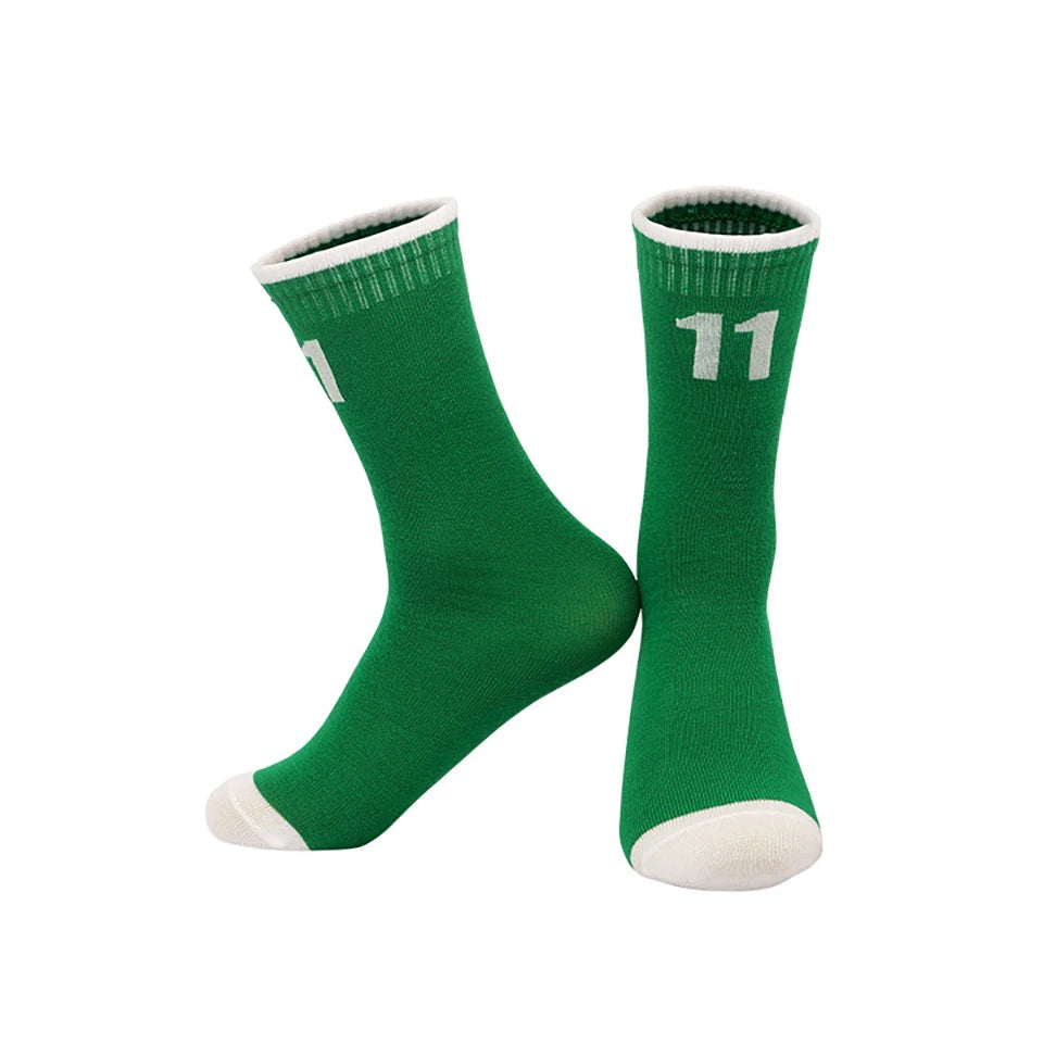 Loogdeel Kids Basketball Socks Breathable Thin Pure Color Sport Socks Thickened Anti-Collision Sports Socks Digital Design