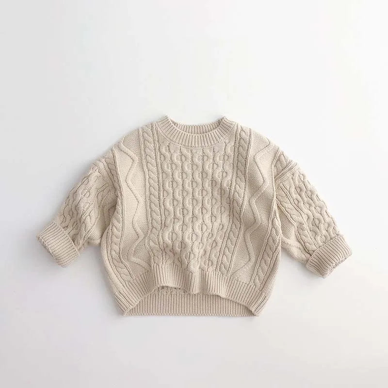 Kids Sweater 2026 Fall/Winter New Boys And Girls Cute Cartoon Crew Neck Pullover Fall And Winter Knitted Warm Top
