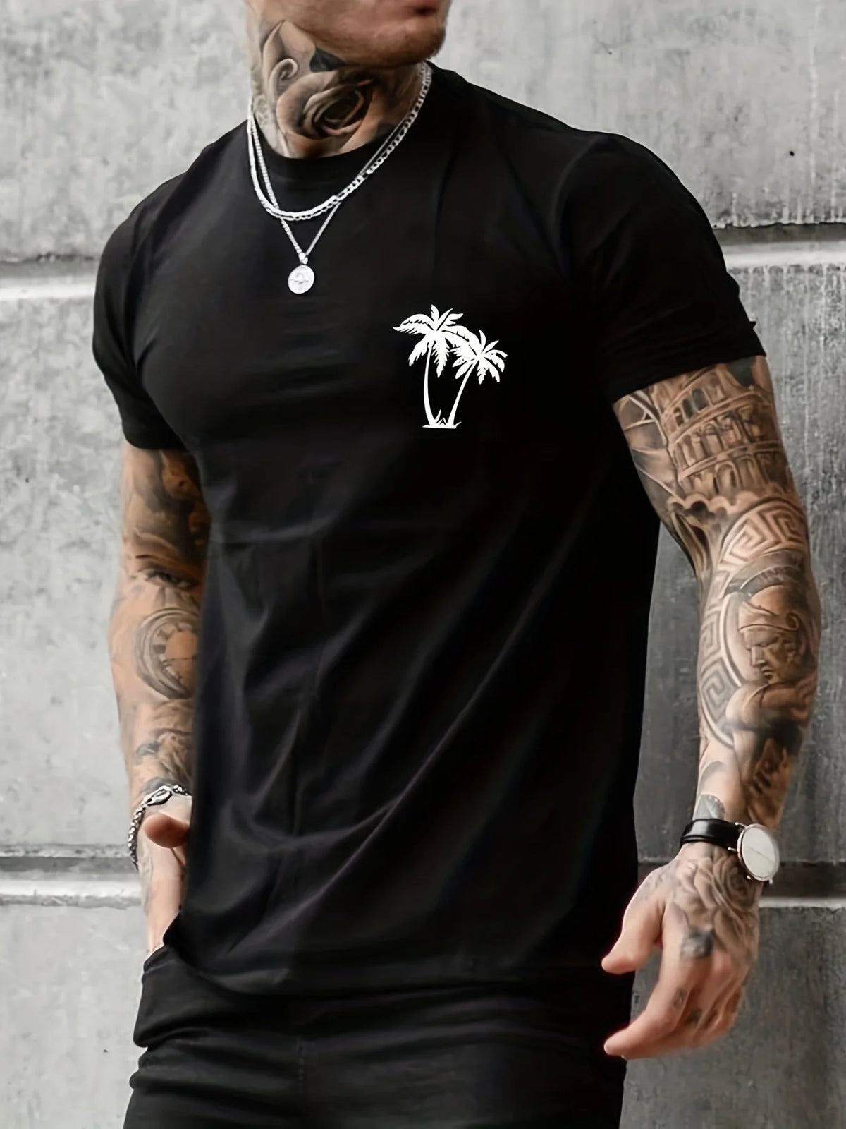Men's Summer Loose Size 100% Cotton Freedom Graphi Print Casual Slim Fit Round Neck Short Sleeve T-shirt Top