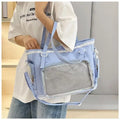 Japan Style Preppy Messenger Bag with Cute Bow Anime Shoulder Crossbody Bag For Sweet JK Girls Tote Bag
