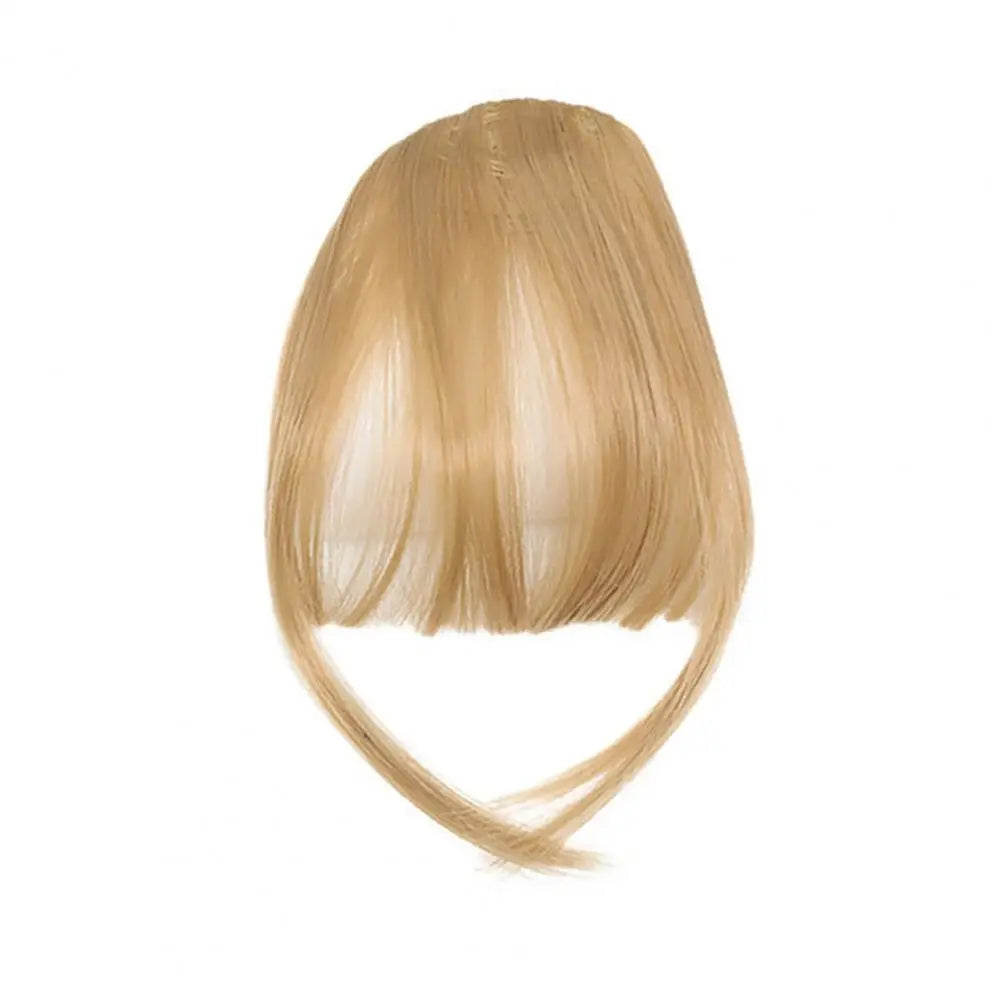 Women Clip-in Bangs Natural Wispy Forehead Hair Extensions Faux French Bangs Girls Straight Air Bangs Fringe Wig Hairpieces