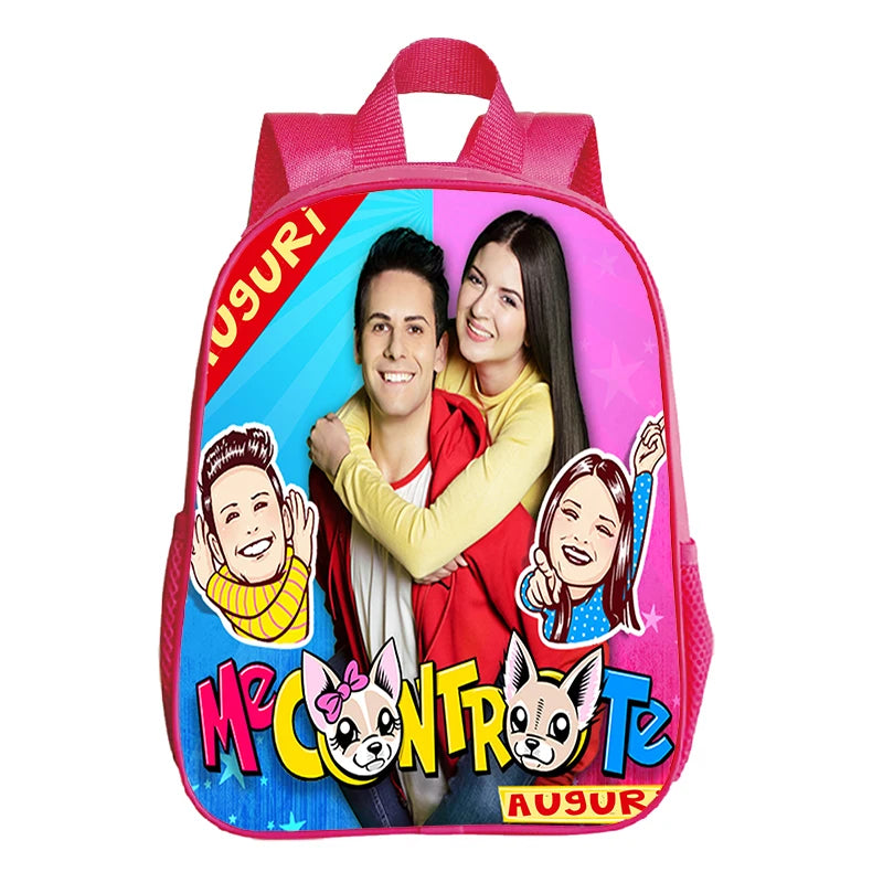 Kids Pink Backpack Me Contro Te Print Kindergarten Bag School Bags for Preschool Girls Cute Bookbag Toddler Softback Book Bags
