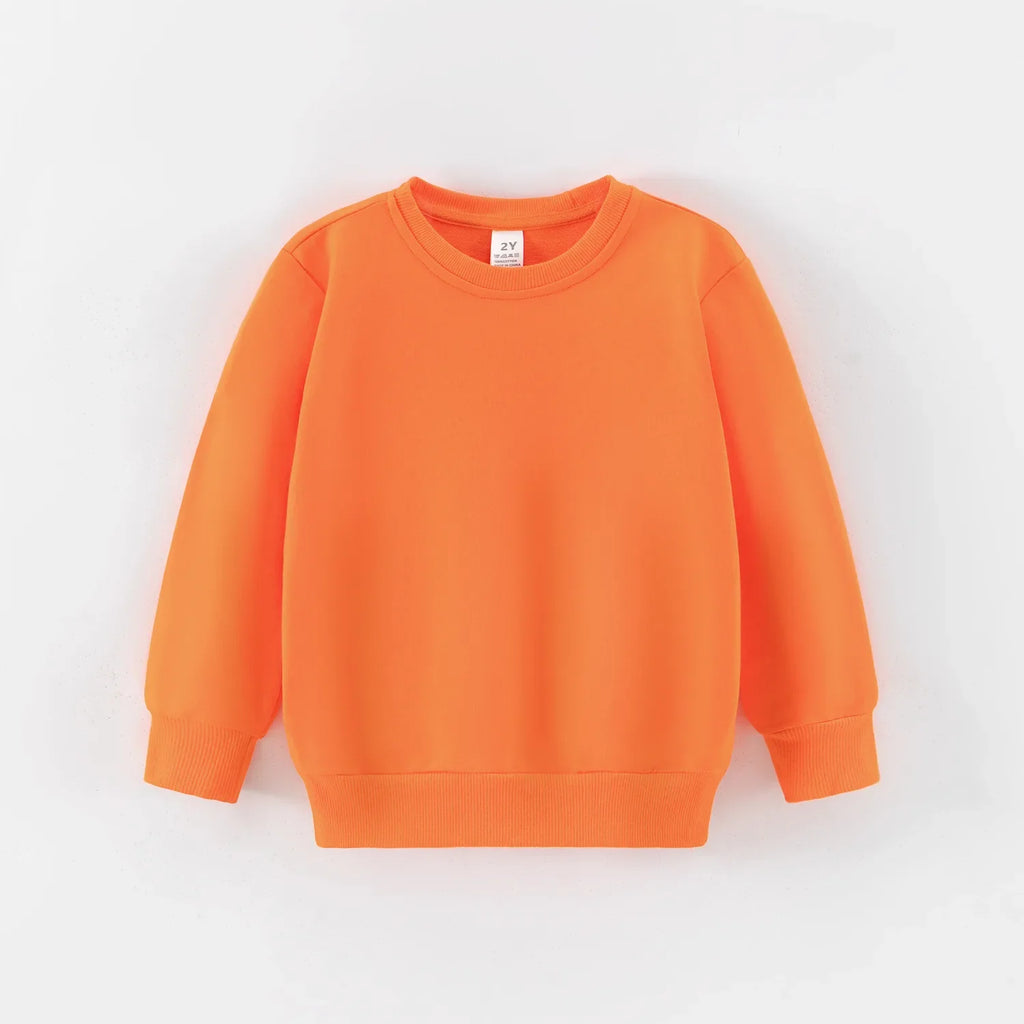 Long Sleeve Sweatshirt Baby Boys Clothes Girls Tops Autumn Spring Sweatshirt Kids Solid Color Hoodies Children