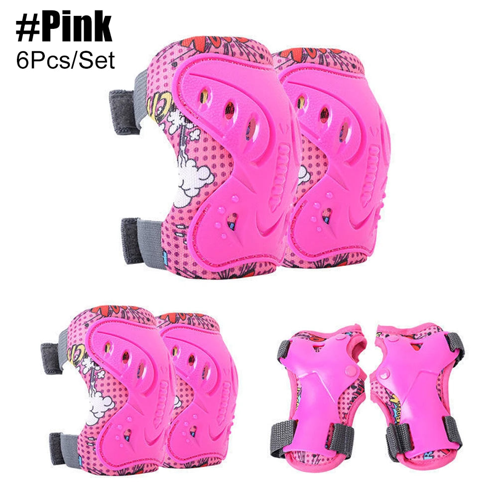 Kids 3-12 Years Knee Pad Elbow Pads Guards Protective Gear Set for Roller Skates Cycling Skateboard Inline Skatings Scooter