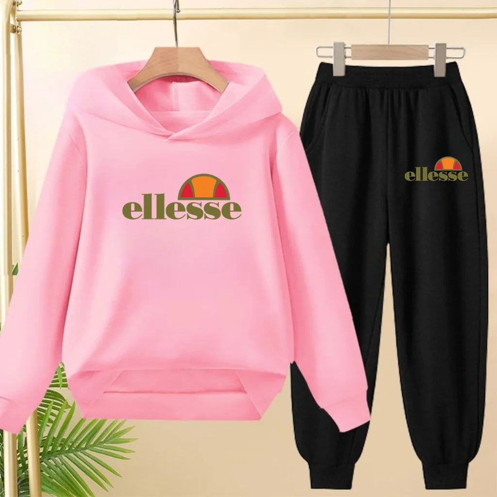 Kids Classic Fashion Top Letters Clothes Hoodie Girls Boy3-12Yrs Casual Sweatshirts+Pants Two-Piece Set Charming Coat Sports Set