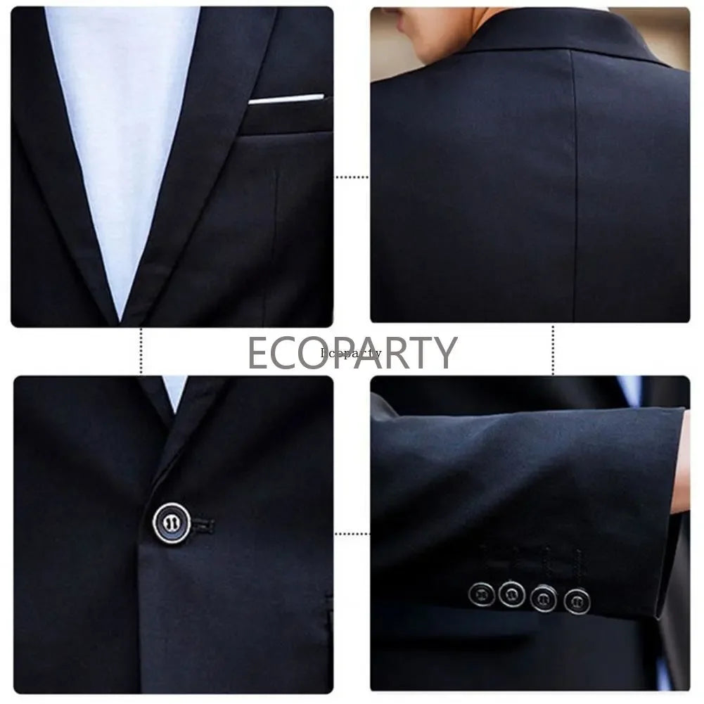 Men Slit Fit Two Three Piece Business Dress Man Suit Groomsmen Clothing Suits for Men 2022 Trajes De Hombre Prom Suit Costuum