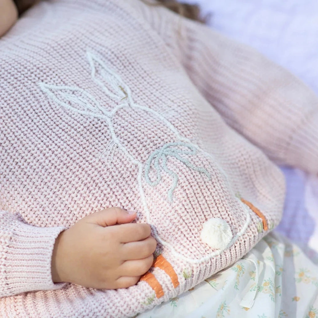 Kids Rabbit Sweater Oversized Cotton Bunny Sweatershirt Pullover Jumper Cute Children Outfits