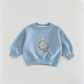 Children's Sweatshirts Spring Autumn Clothing Fashion Simple Versatile Kids Long Sleeve Tops Round Collar Pullover Hoodies 6m-6y