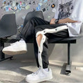 Men's Buttons Pants Running Sports Trousers Male Casual Jogger Basketball Football Sweatpants Outdoor Loose Hiphop Streetwears