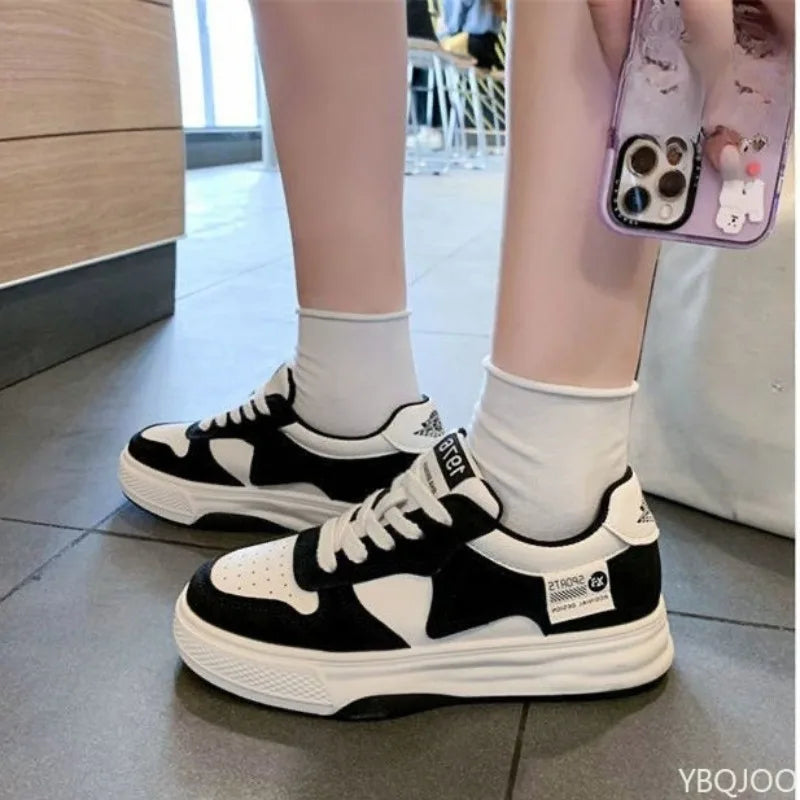 Large Size Spring and Autumn New Thick Soled Height Increasing Women's Flat Shoes Niche Trend Versatile Women's Single Shoes