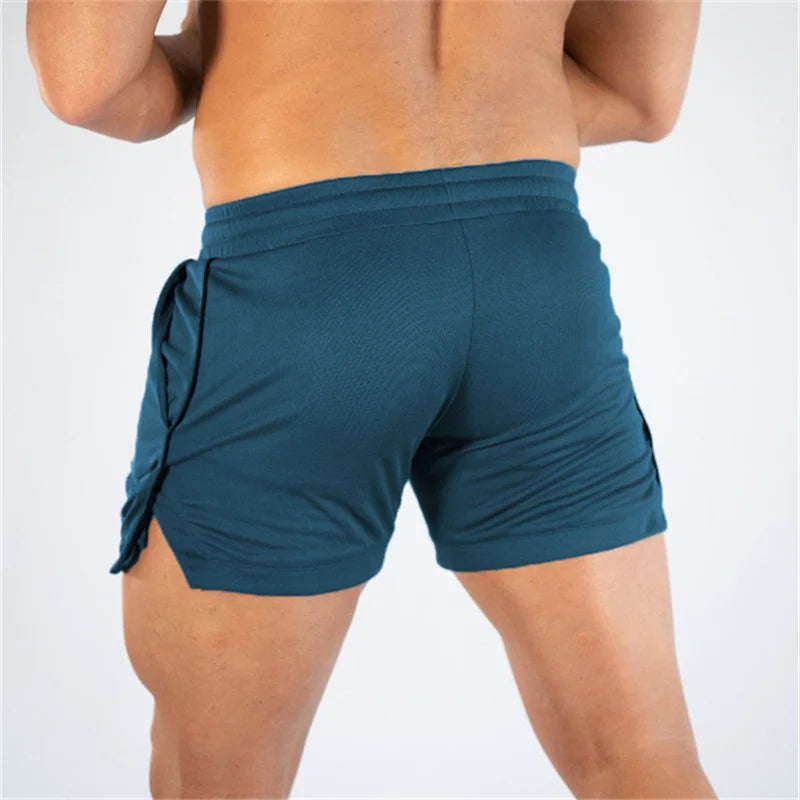 2025 NEW Fitness Sports Shorts Man Summer Gyms Workout Male Breathable Mesh Shorts Quick Dry Beach Short Pants Men Sportswear