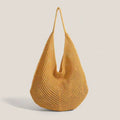 Fashion Women's Hollow Woven Shoulder Bags Large Capacity Knitting Underarm Bag Solid Crochet Tote Handbag Summer Mesh Beach Bag