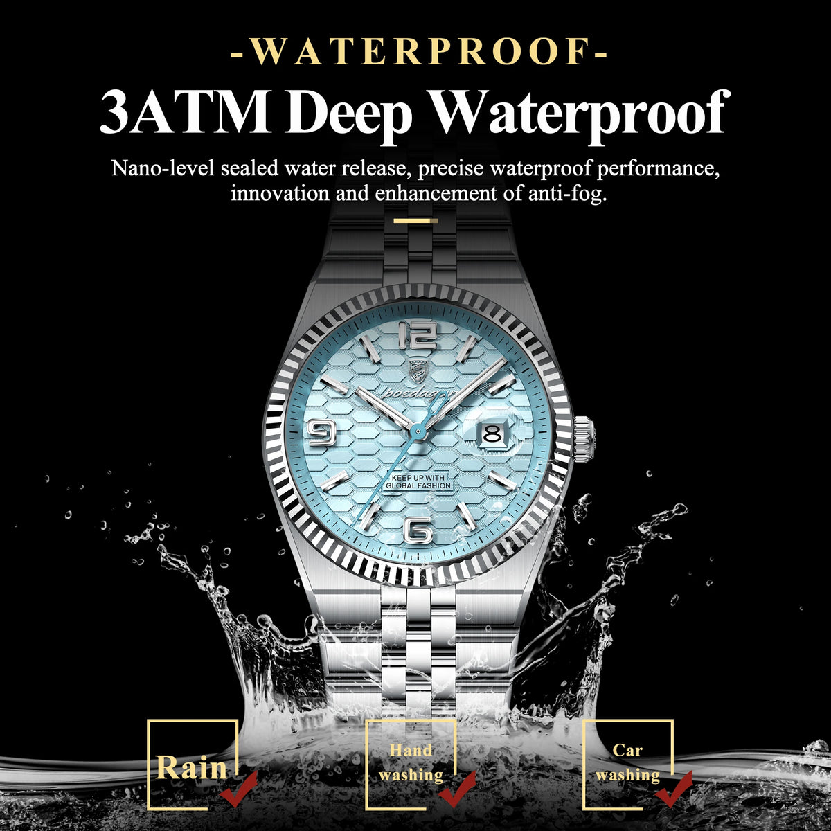 POEDAGAR Casual Women's Watches Luxury Stainless Steel Date Watch For Woman Luminous Waterproof Quartz Fashion Ladies Wristwatch