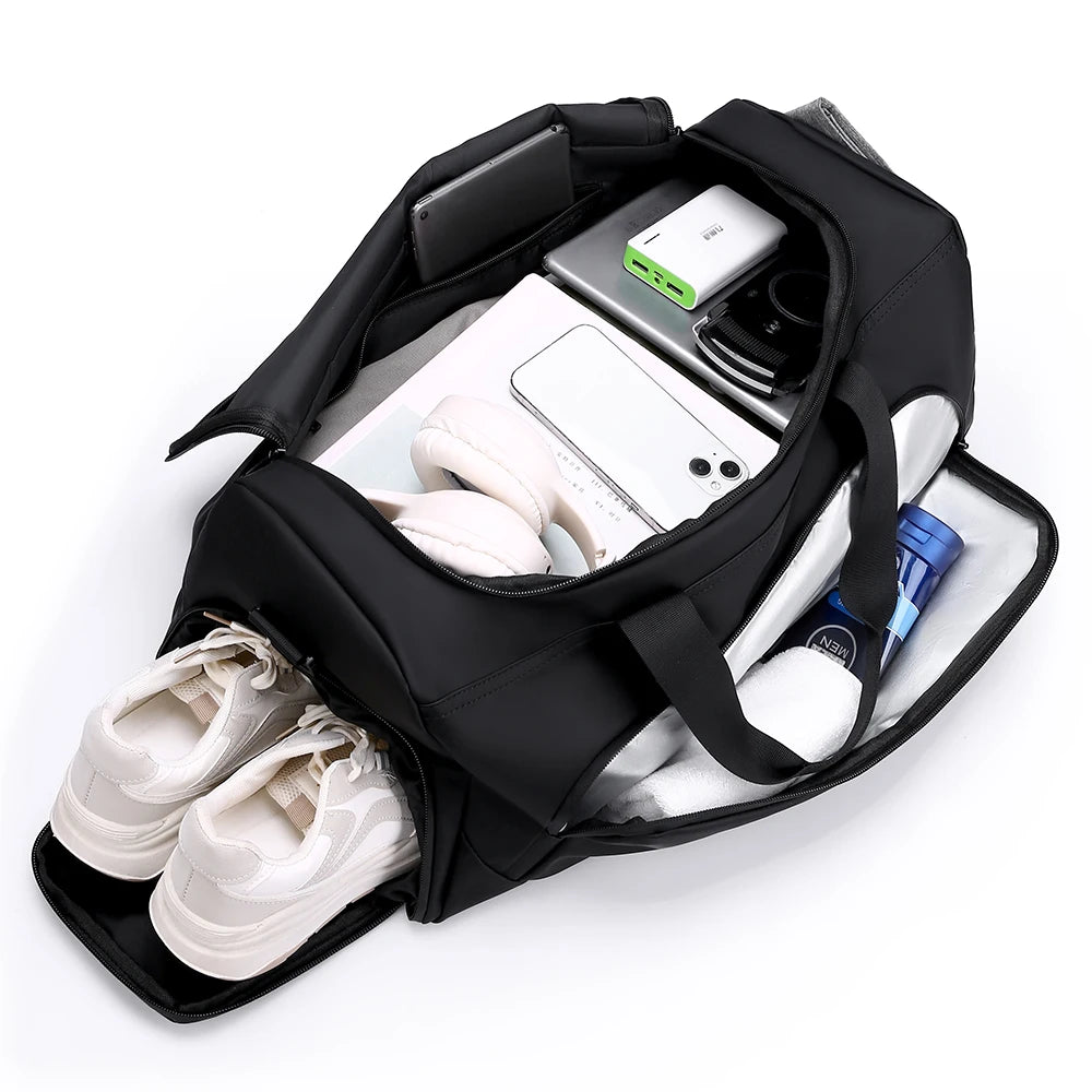 Sports Gym Bag, Large Capacity Handbag,Portable Travel Duffel Bag, Multi-compartment With Shoes Storage,Perfect For Vacation