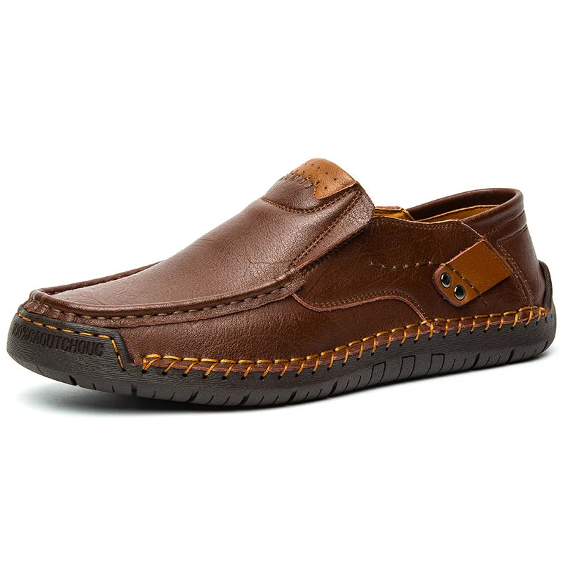 New Men's Flat Casual Shoes Handmade Leather Men Loafers Outdoor Men Shoes Breathable Men Moccasins Men's Sneakers Driving Shoes