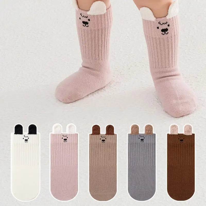 Cute Kids Socks For Girls Boys Soft Cotton Baby Toddler Boy Girl Sock Cartoon Children's Short Socks Autumn Winter 0-8Years