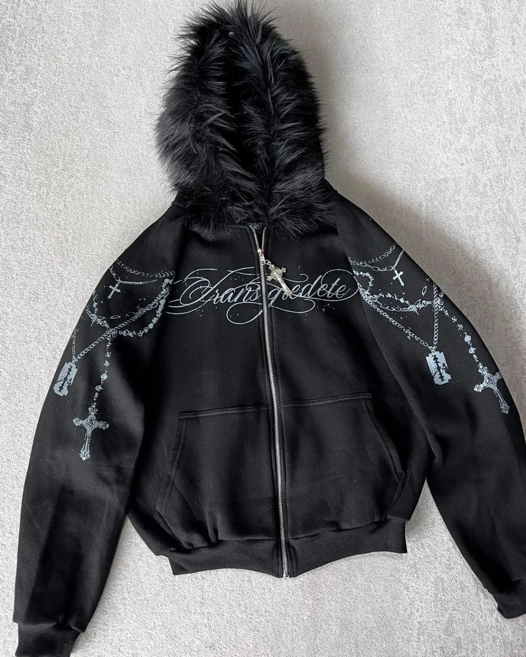 Hip hop style fashionable hoodie jacket with detachable brim and design sense, zipper style hoodie jacket, fashionable new style