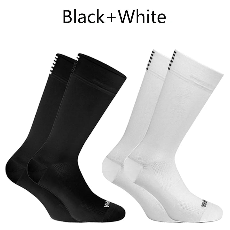 2 Pairs Cycling Socks Men Mesh Breathable High Quality Professional Competition Brand Sport Running Socks Road Bicycle Socks