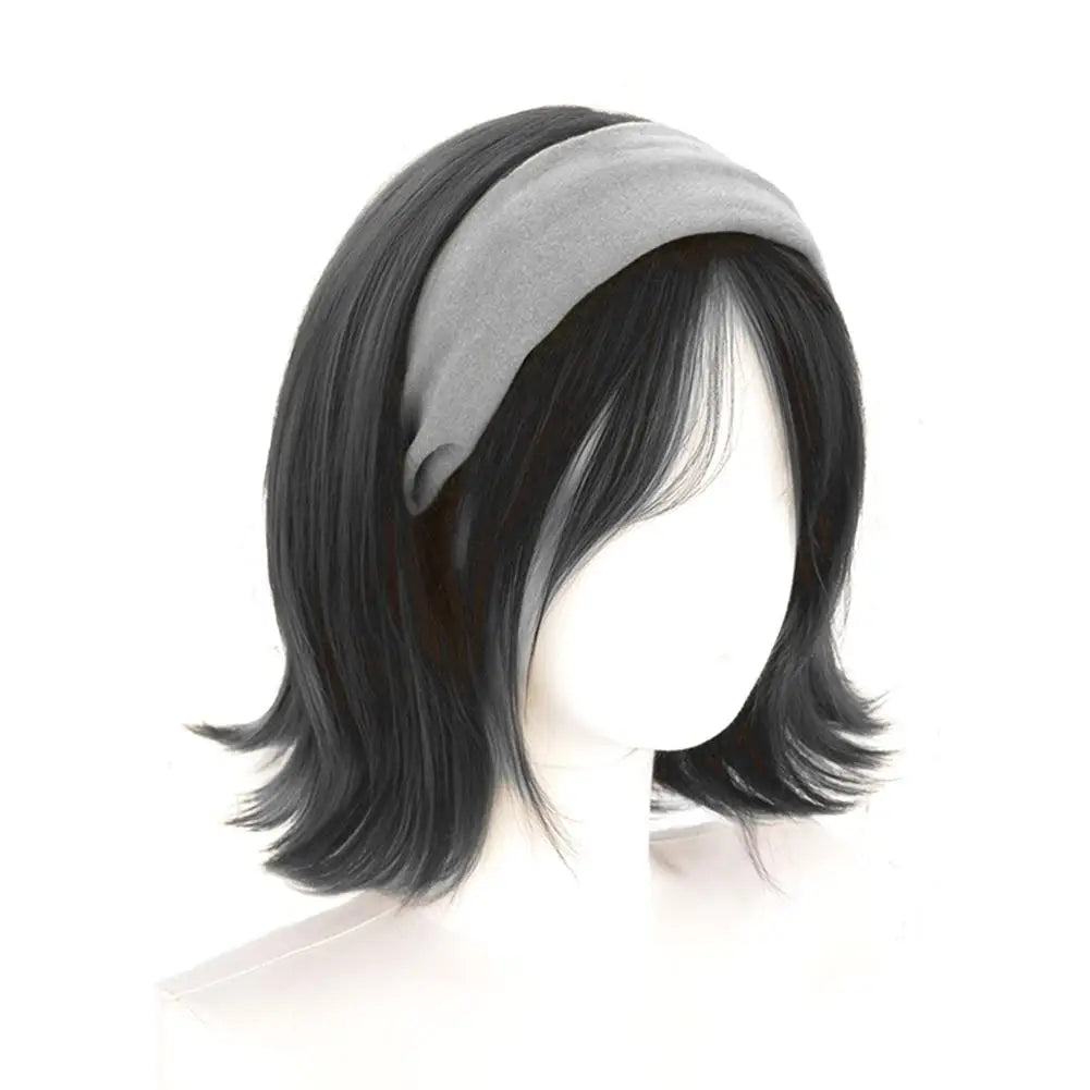 Headband Wigs Short Straight Bob for Women Half Wigs Synthetic Hair for Cosplay Party Daily Use Synthetic Women Elegant Solid