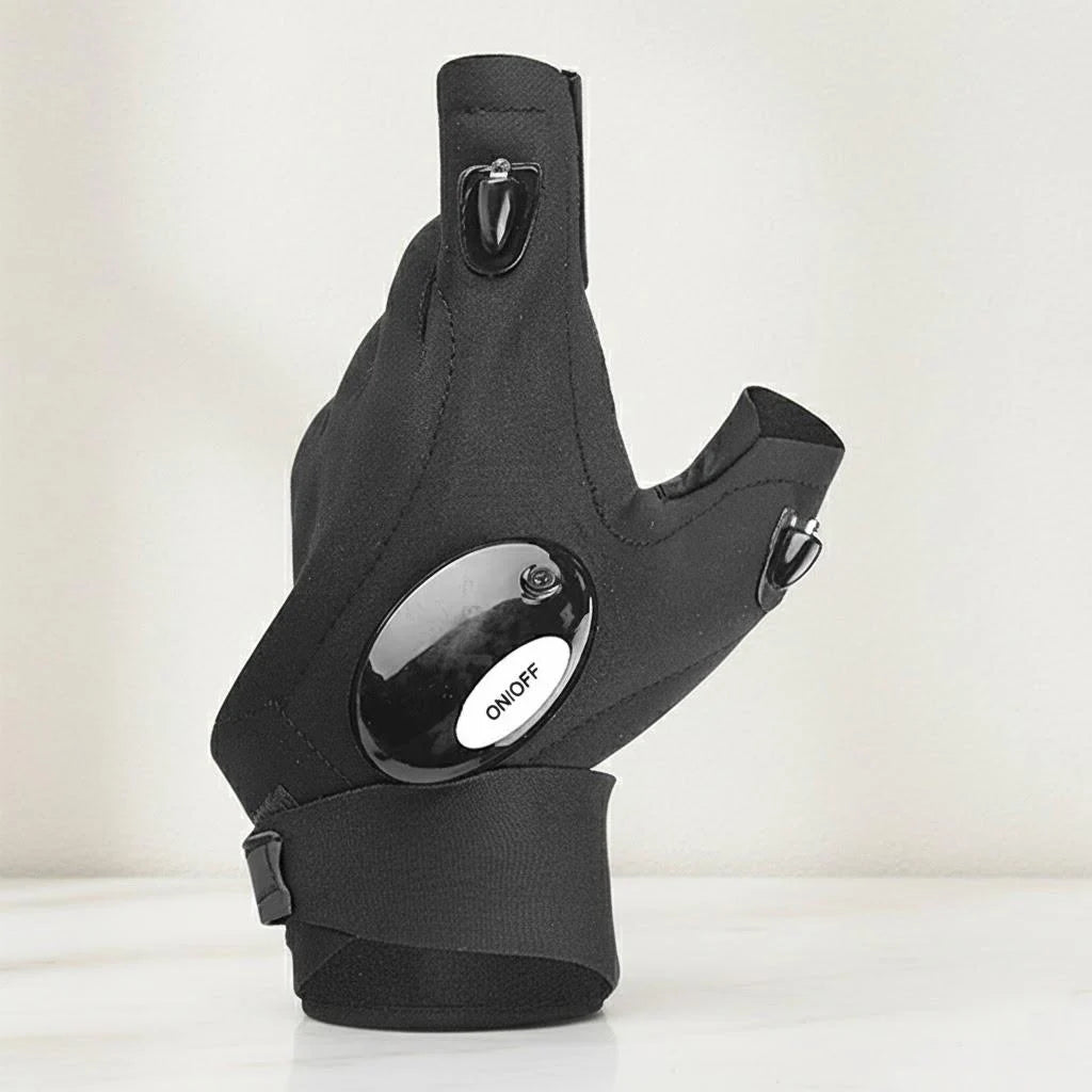 LED Flashlight Gloves for Men Christmas Gifts Fishing Camping Hiking Night Running Repairing Cars Outdoor Activities