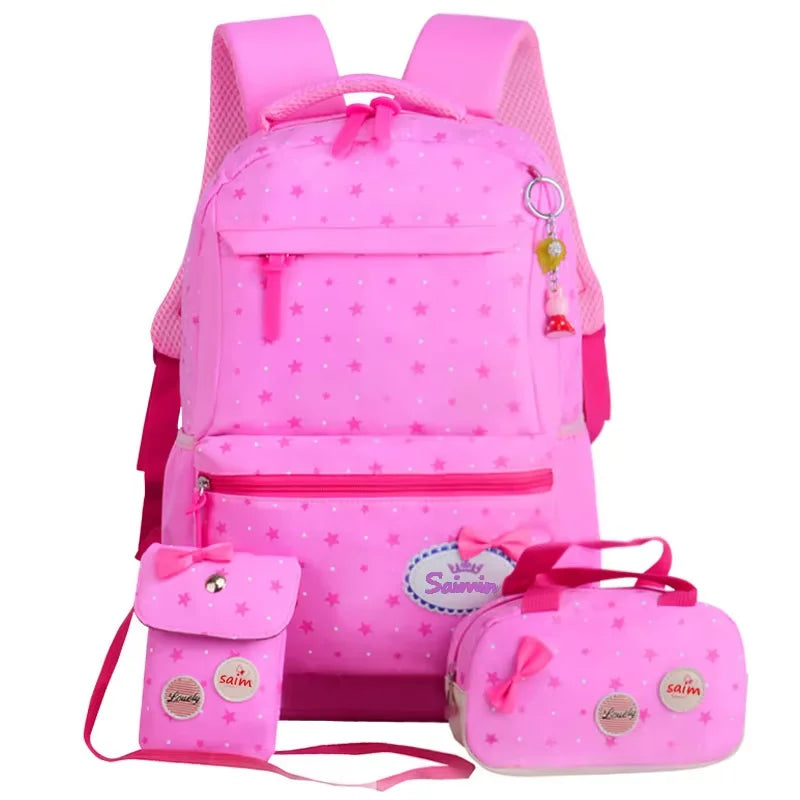 Bunnyfly 3pcs/Set Kids School Bag Backpack Set Fashion Lovely Children's Backpack for Girls Student Mochila Sac
