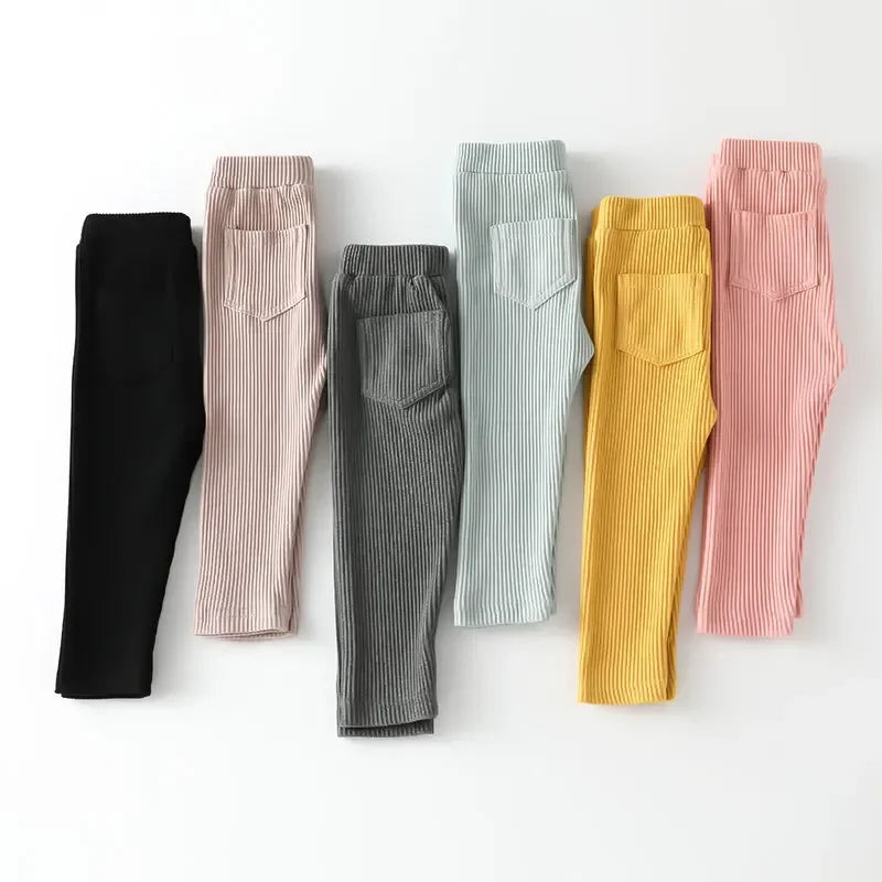 Baby Girls Boys Pants Kids High Waist Cotton Big PP Pant Spring and Autumn Girl Leggings Trousers Children Clothes 0-6 Years