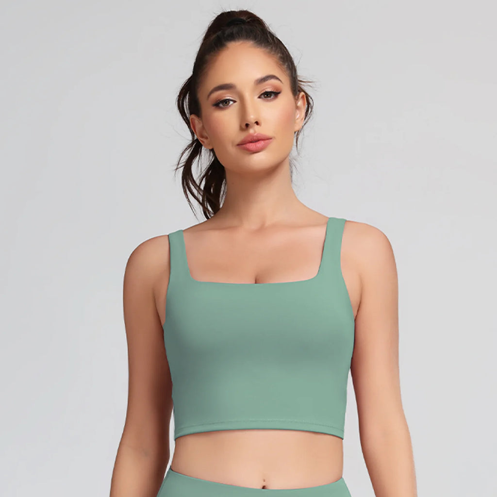 Women Sports Bra with Padded Beautiful Back Crop Top Yoga Vest  Gym Fitness Athletic Brassiere Gym Running Bra Sportswear