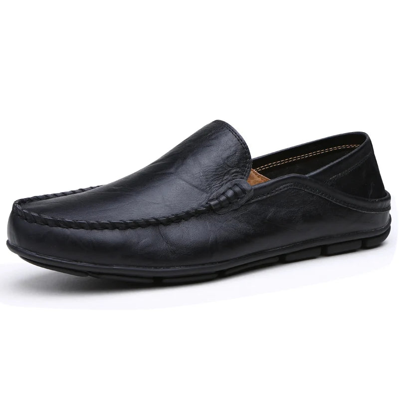 loafers shoes for  Men Casual Shoes Italian Brand Leather Loafer Slip on Men's Flats Male Driving Shoes Sneaker High-quality 、