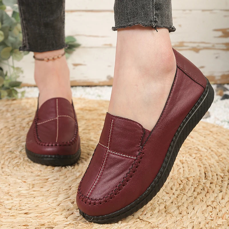 Women's Loafers, Women's Flat Shoes, lightweight Mom Shoes, Women's Casual Shoes, Durable Artificial Leather