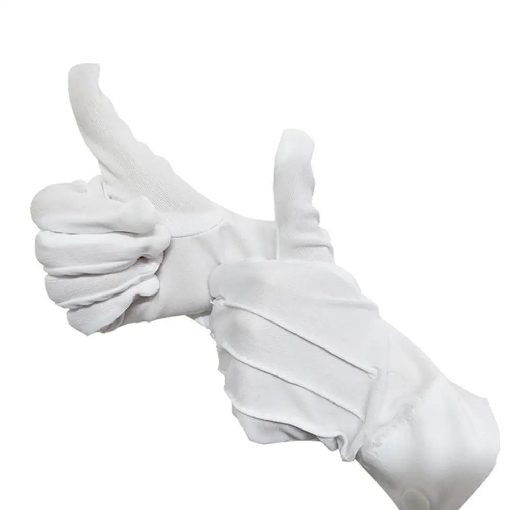 2026 White Work Gloves Men Women Etiquette Reception Honor Guard Ceremonial High Stretch Gloves Household Cleaning Tools