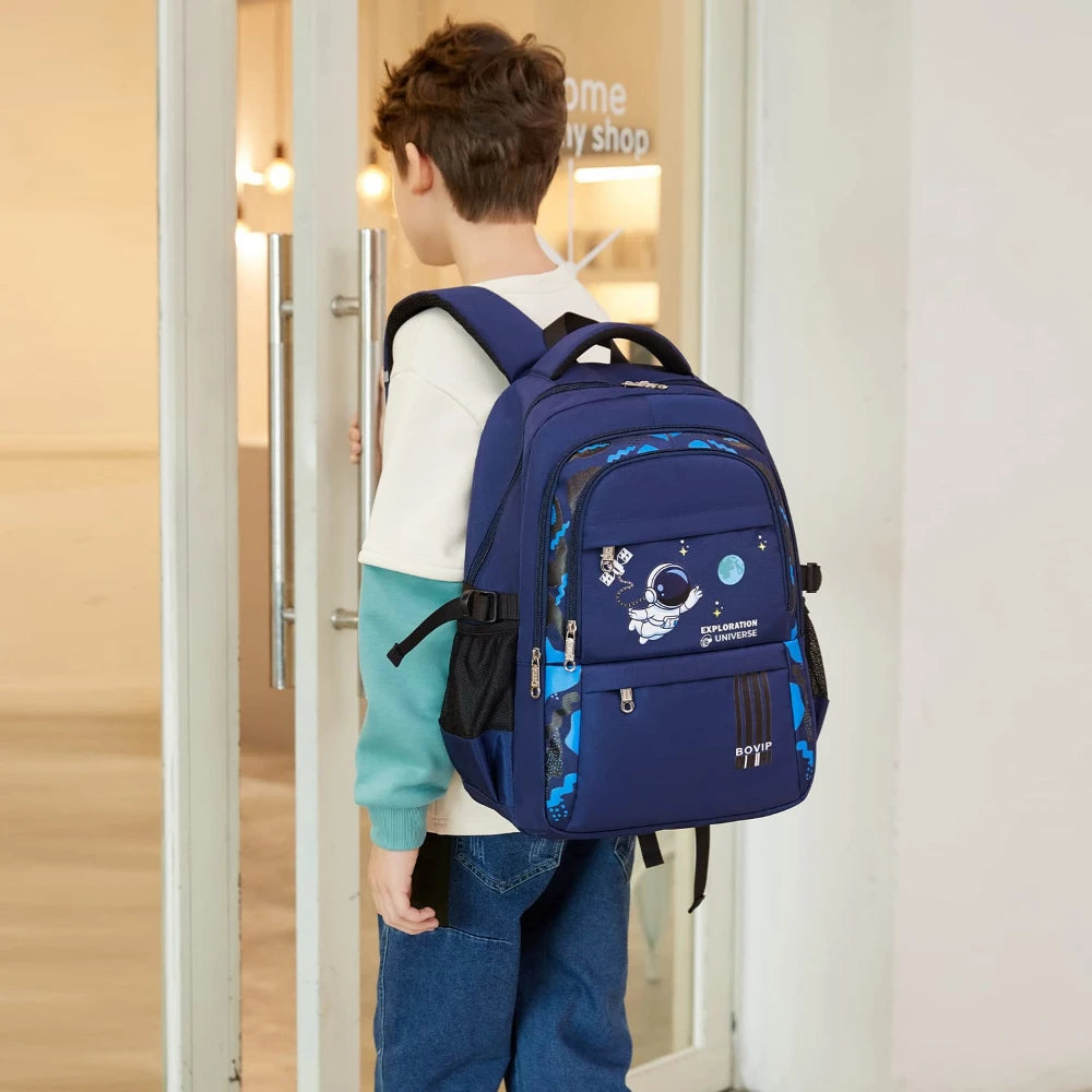 Kids Backpack for Boys Girls Astronaut Lightweight Bookbags School Bags Backpack for Elementary Middle School Waterproof