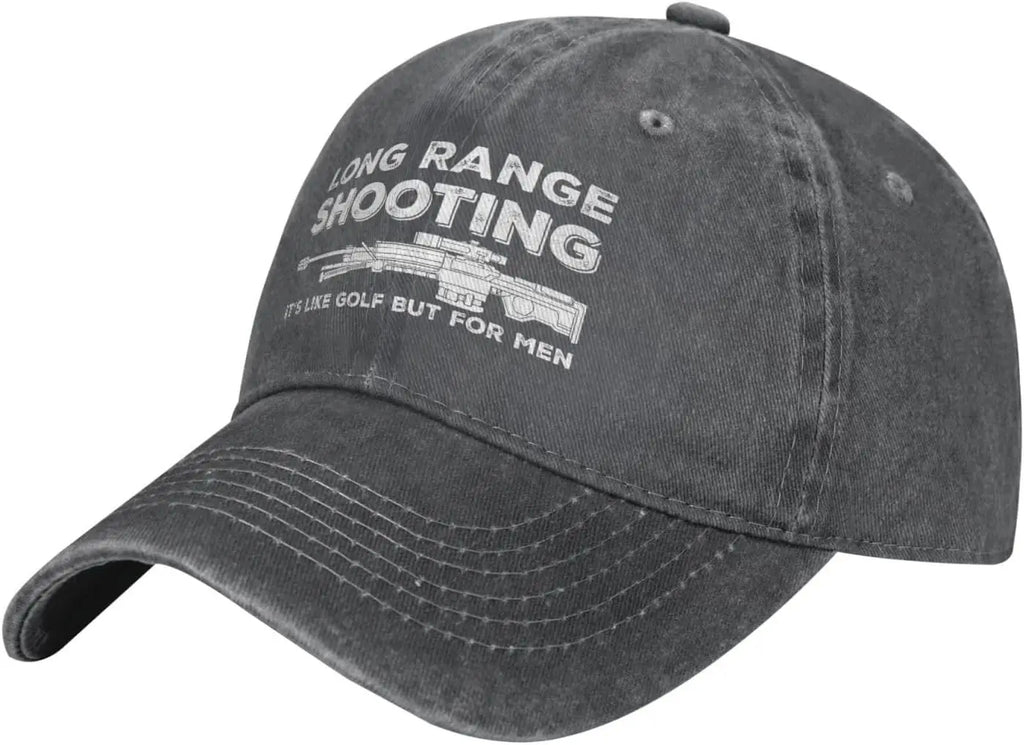Funny Hat Long Ranges Shooting It's Like Golf But for Men Hat Men Dad Hats Cool Caps