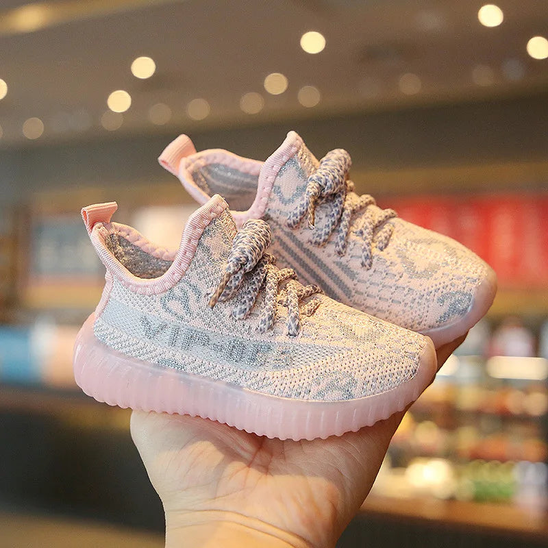 Children's sneakers new four seasons boys and girls running shoes Korean version of the kids children mesh soft bottom shoes