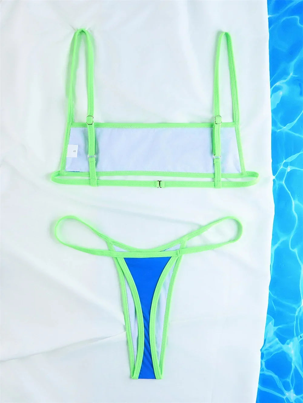 Sexy String Bikini Thong Swimsuit Women Brazilian Micro Bikinis Extreme Swimwear Y2K Border Two Piece Beach Bathing Suits Outfit