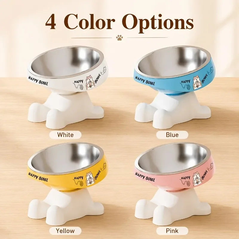 2026 Cute Elevated Pet Feeding Bowl,Elevated Neck Protection Anti-Slip Pet Bowl, Suitable for Medium And Small Dogs Cat Drinking