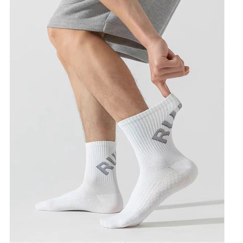 1 Pair Of Running Socks For Men And Women, Short Tube Towel Bottom Sports, Low Top Marathon, Fitness Basketball Pressure Socks