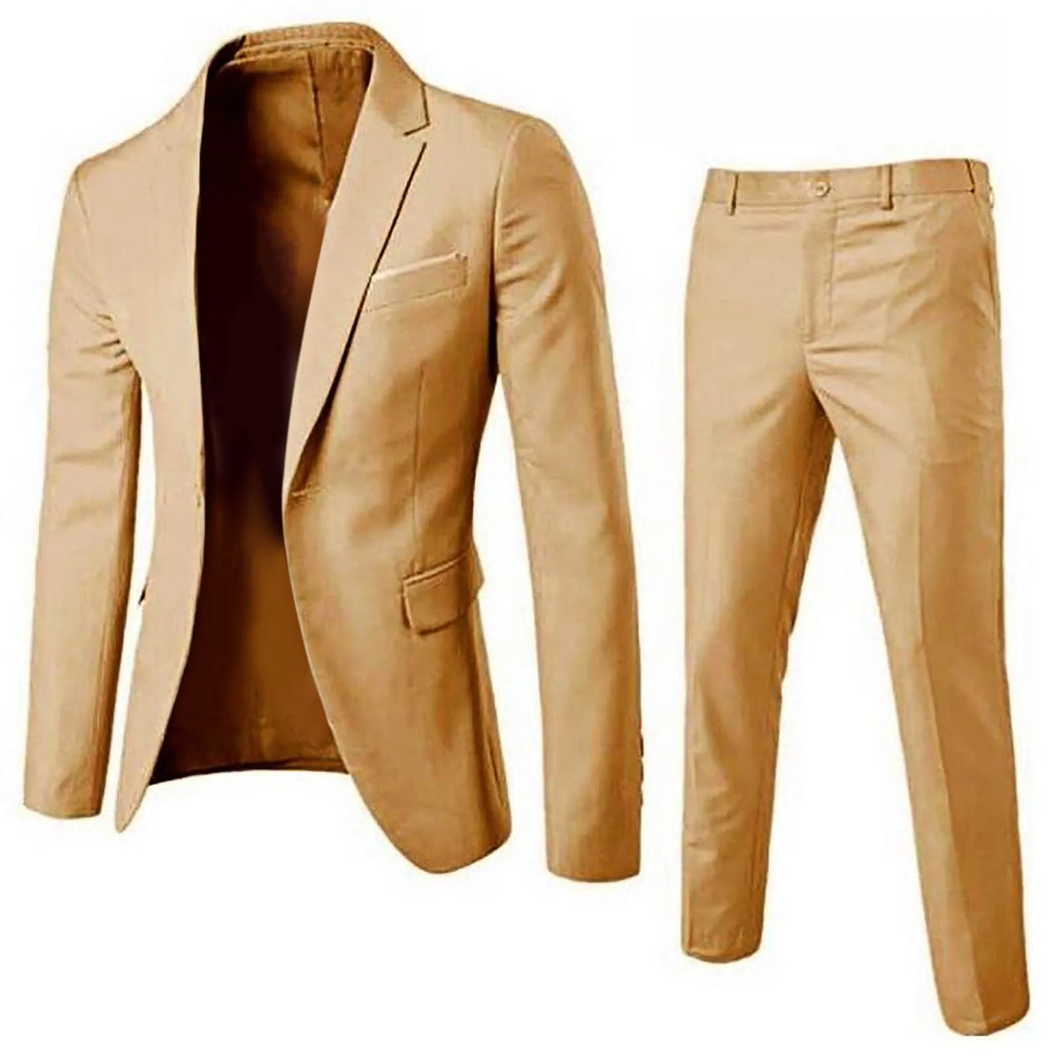 Luxury 2 piece men s wedding suit fashion men s slim solid color business office suit sets large size men pants